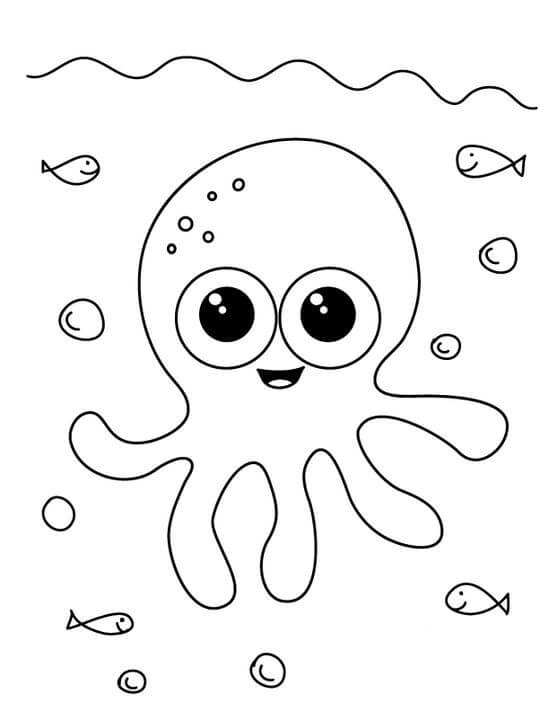 31 Mesmerizing Octopus Coloring Pages Printable 23