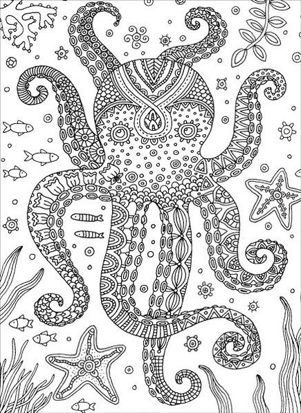 31 Mesmerizing Octopus Coloring Pages Printable 6