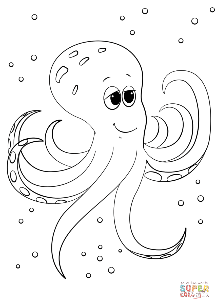 31 Mesmerizing Octopus Coloring Pages Printable 8