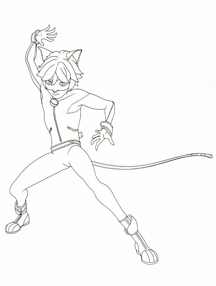 31 Miraculous Ladybug Cat Noir Coloring Pages Printable 29