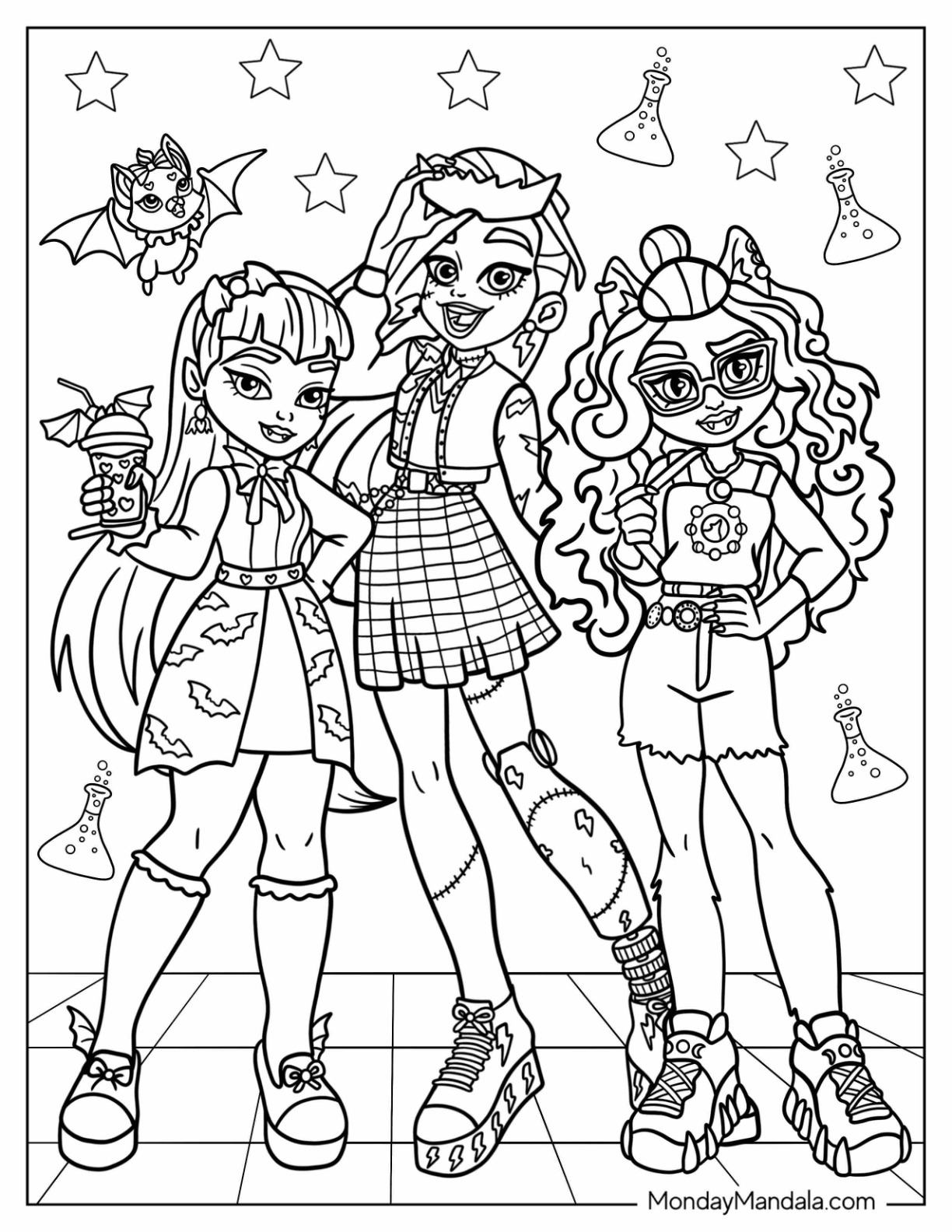 31 Monster High 2 Coloring Pages Printable 15