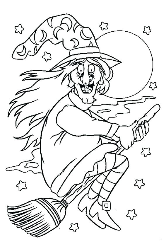 31 Spooky Witch Coloring Pages Printable 2