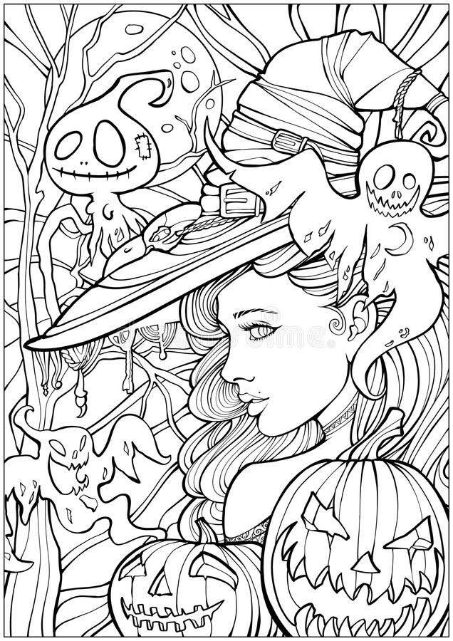 31 Spooky Witch Coloring Pages Printable 33