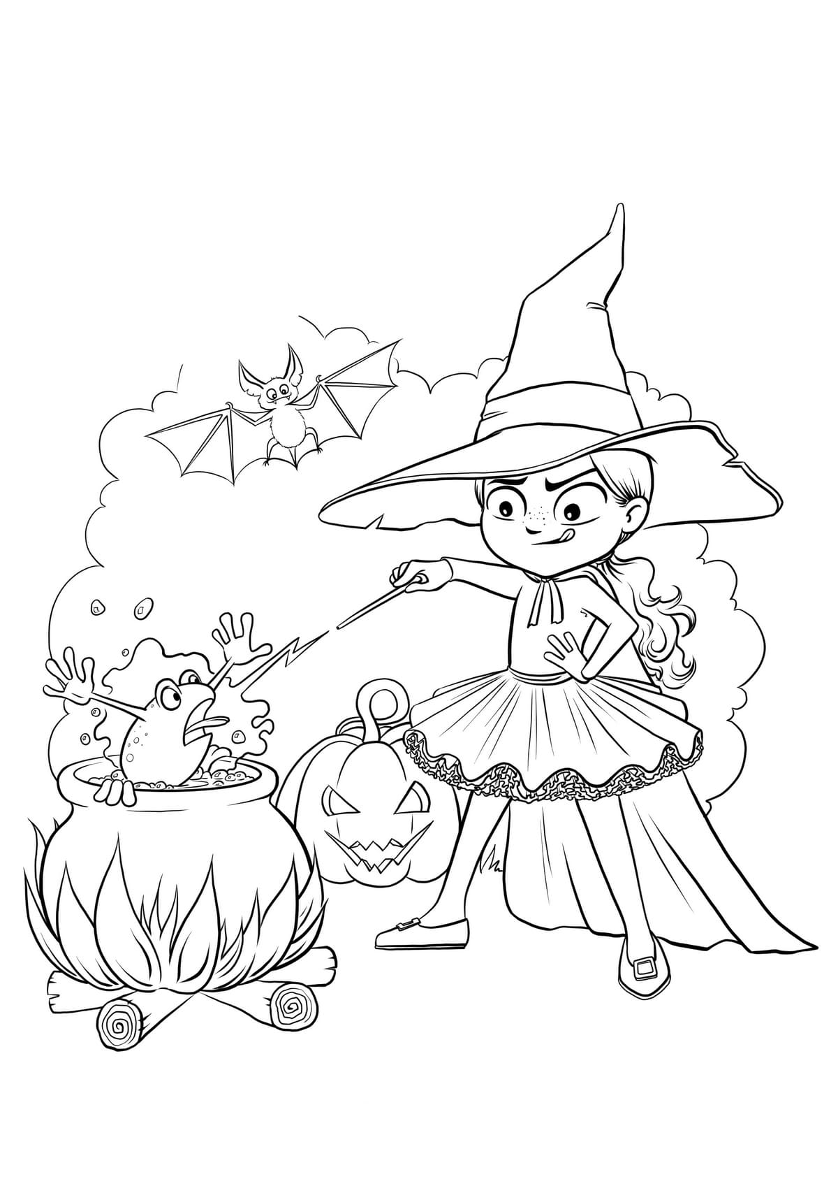 31 Spooky Witch Coloring Pages Printable 35