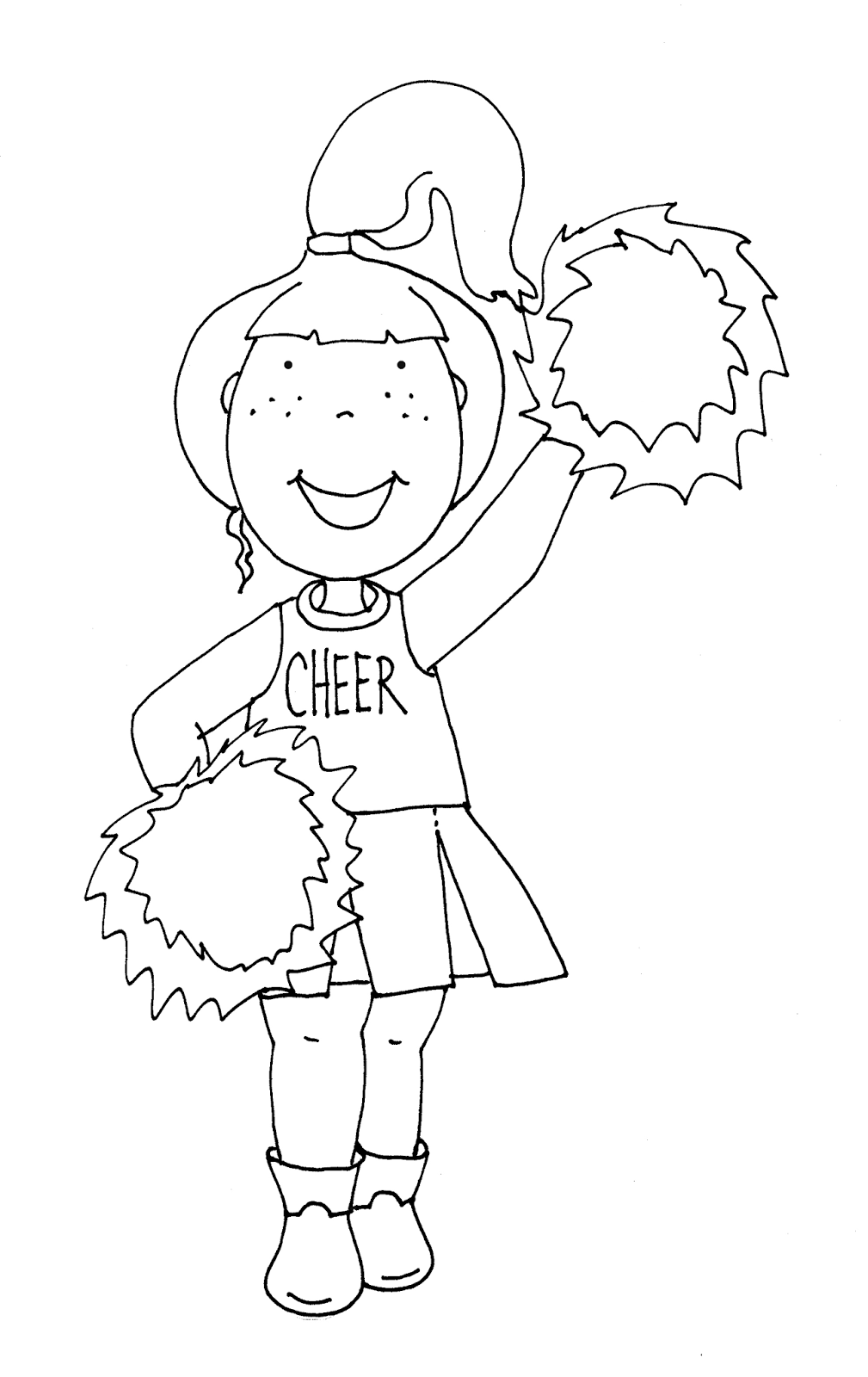 32 Cheerleading Pom Poms Coloring Pages Printable 13