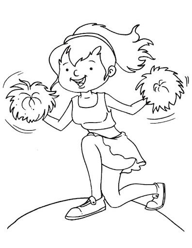 32 Cheerleading Pom Poms Coloring Pages Printable 14