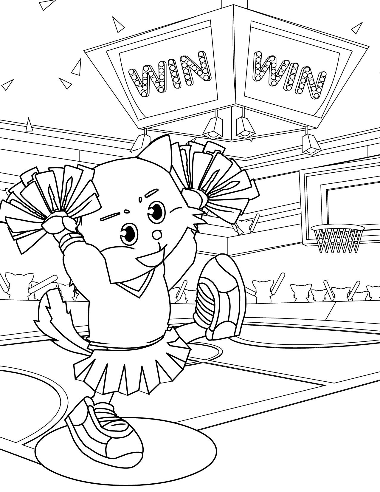 32 Cheerleading Pom Poms Coloring Pages Printable 15