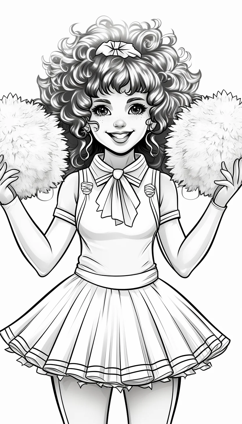 32 Cheerleading Pom Poms Coloring Pages Printable 7