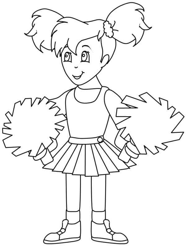 32 Cheerleading Pom Poms Coloring Pages Printable 8