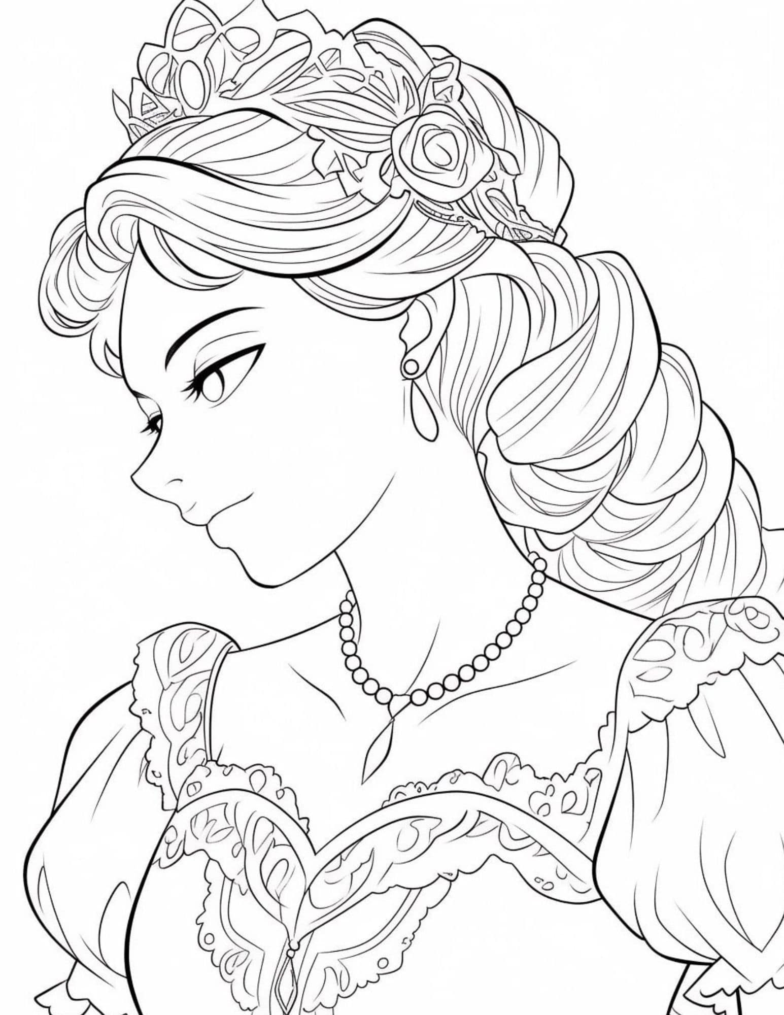 32 Cute Baddie Disney Princess Coloring Pages Printable 4