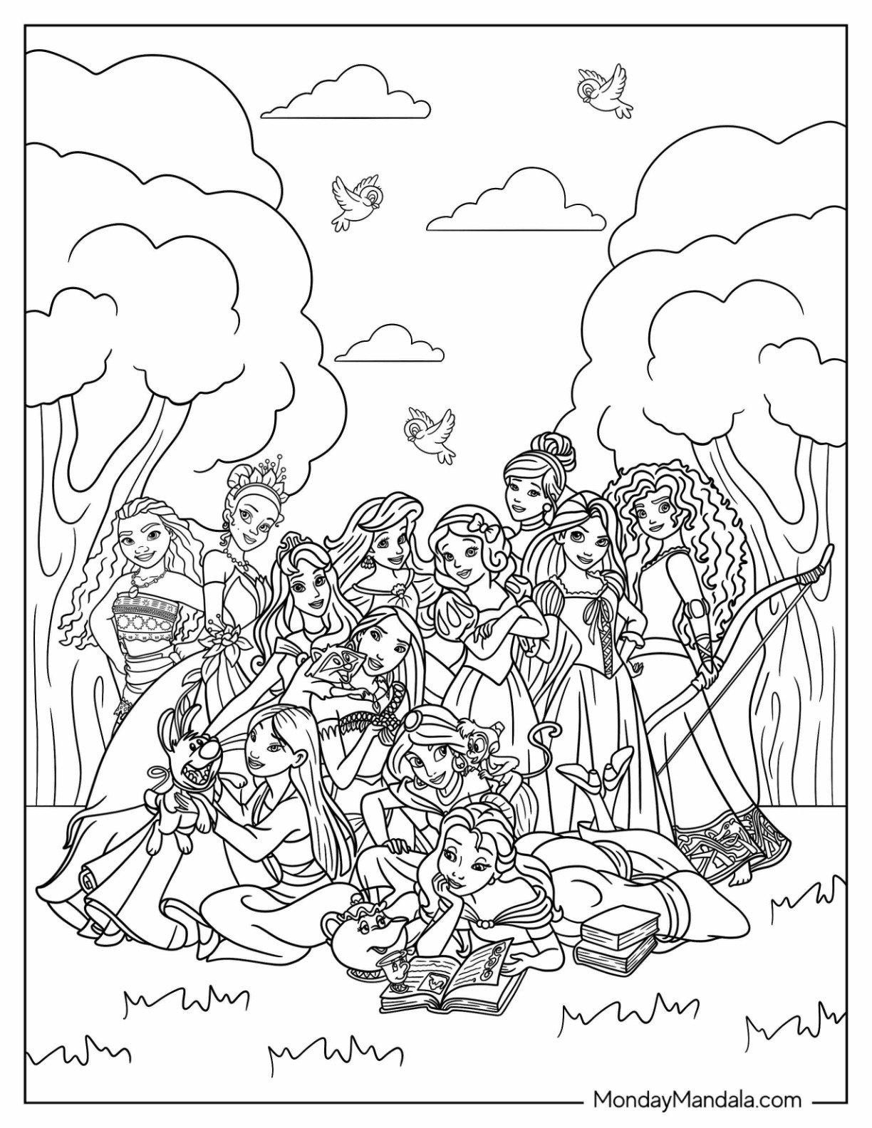 32 Cute Baddie Disney Princess Coloring Pages Printable 8