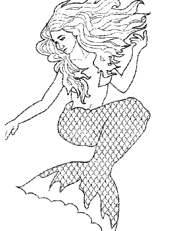 32 Easy Mermaid Coloring Pages for Kids Printable 29