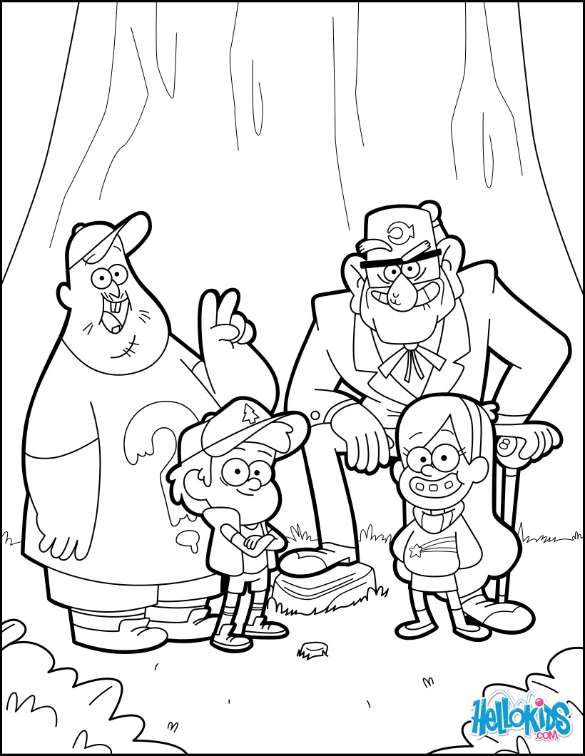 32 Mysterious Gravity Falls Coloring Pages Printable 1