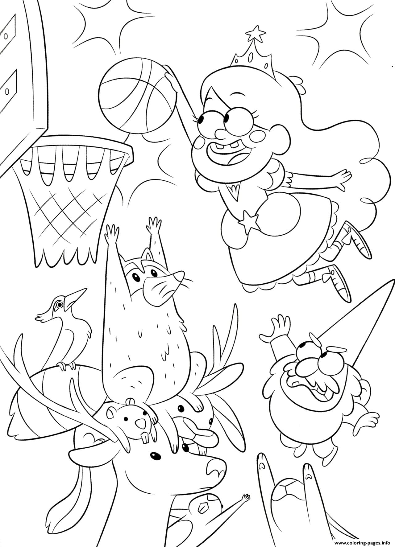 32 Mysterious Gravity Falls Coloring Pages Printable 13