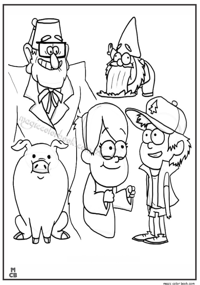 32 Mysterious Gravity Falls Coloring Pages Printable 3