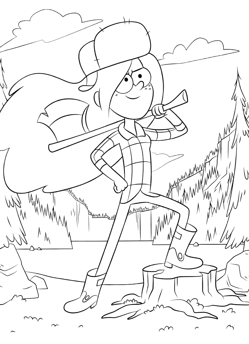 32 Mysterious Gravity Falls Coloring Pages Printable 32