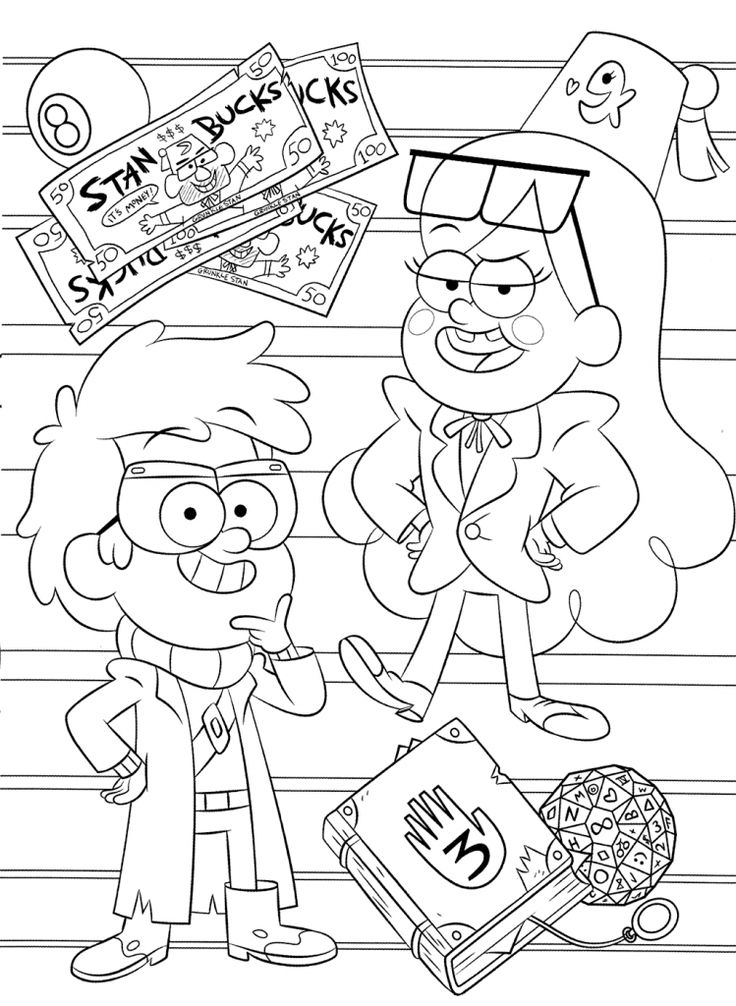 32 Mysterious Gravity Falls Coloring Pages Printable 7