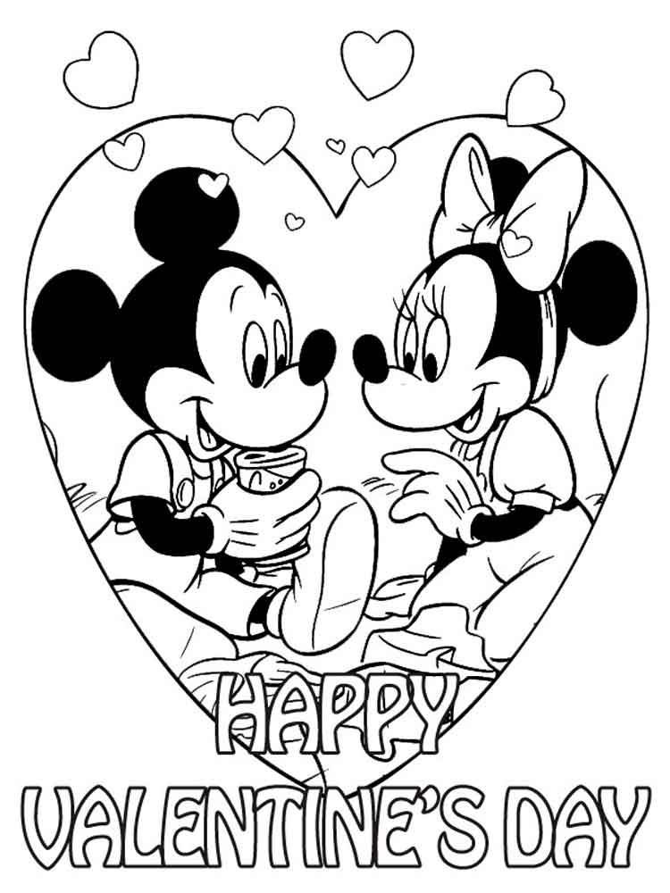 32 Printable Valentine's Day Disney Coloring Pages 12