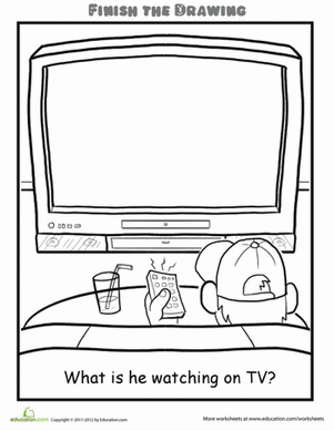 32 Retro Television Coloring Pages Printable 11