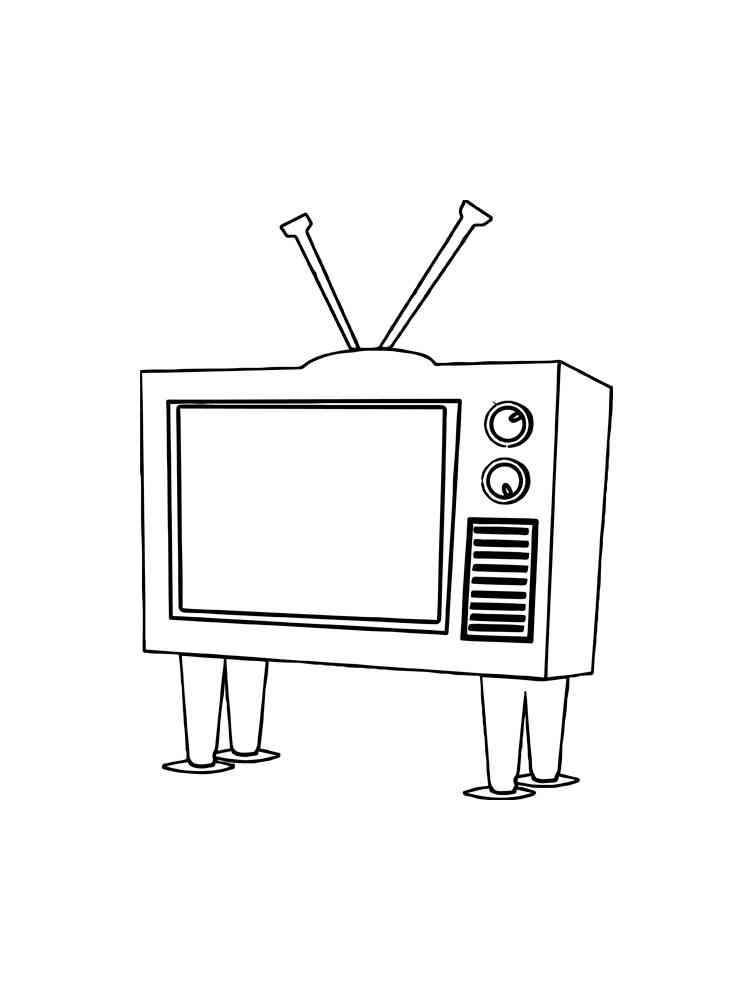 32 Retro Television Coloring Pages Printable 25