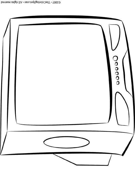 32 Retro Television Coloring Pages Printable 5