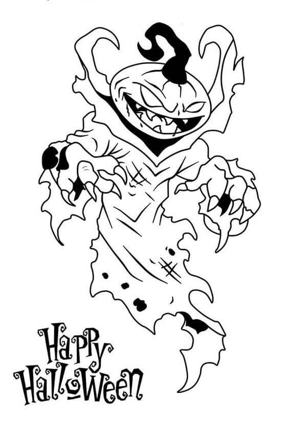 32 Scary Coloring Pages Printable 1