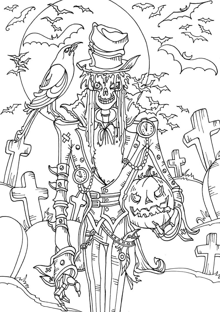 32 Scary Coloring Pages Printable 25