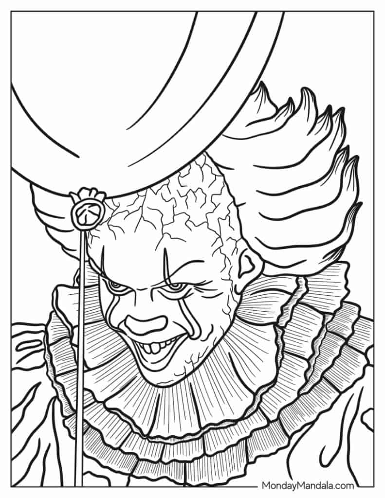 32 Scary Coloring Pages Printable 3