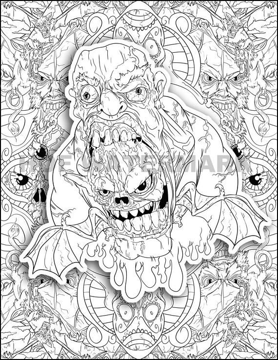 32 Scary Coloring Pages Printable 8