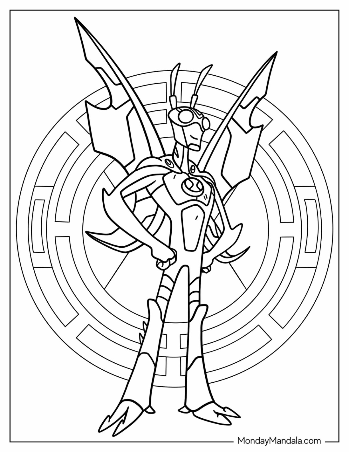 33 Action-Packed Ben 10 Coloring Pages for Kids Printable 14