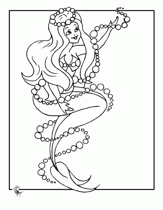 33 Adorable Barbie Mermaid Coloring Pages Free Printable 14