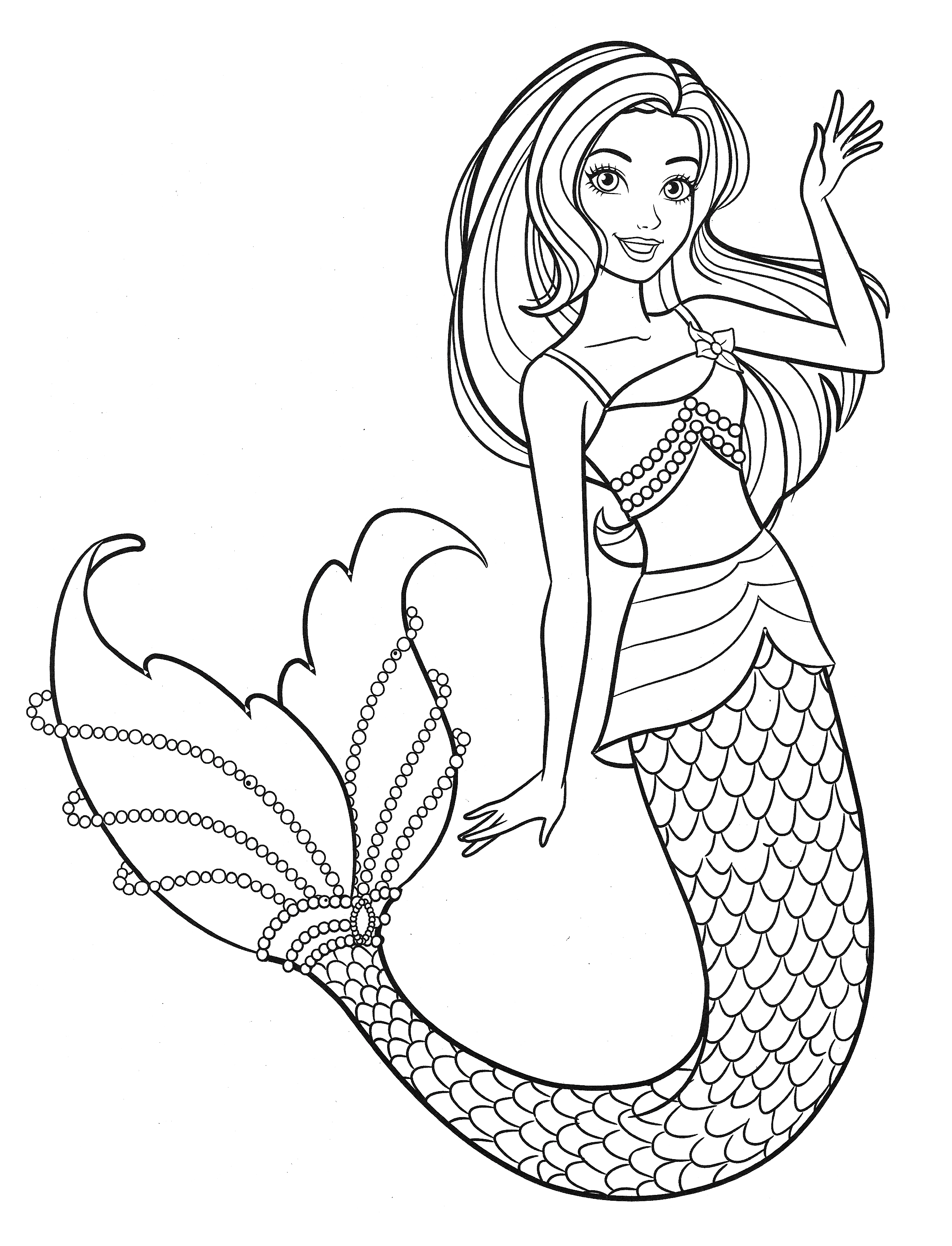 33 Adorable Barbie Mermaid Coloring Pages Free Printable 15