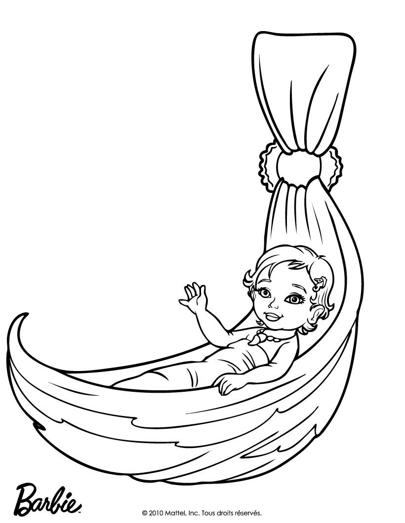 33 Adorable Barbie Mermaid Coloring Pages Free Printable 19