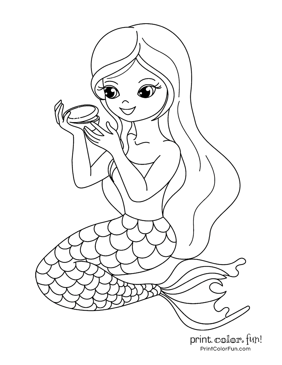 33 Adorable Barbie Mermaid Coloring Pages Free Printable 20