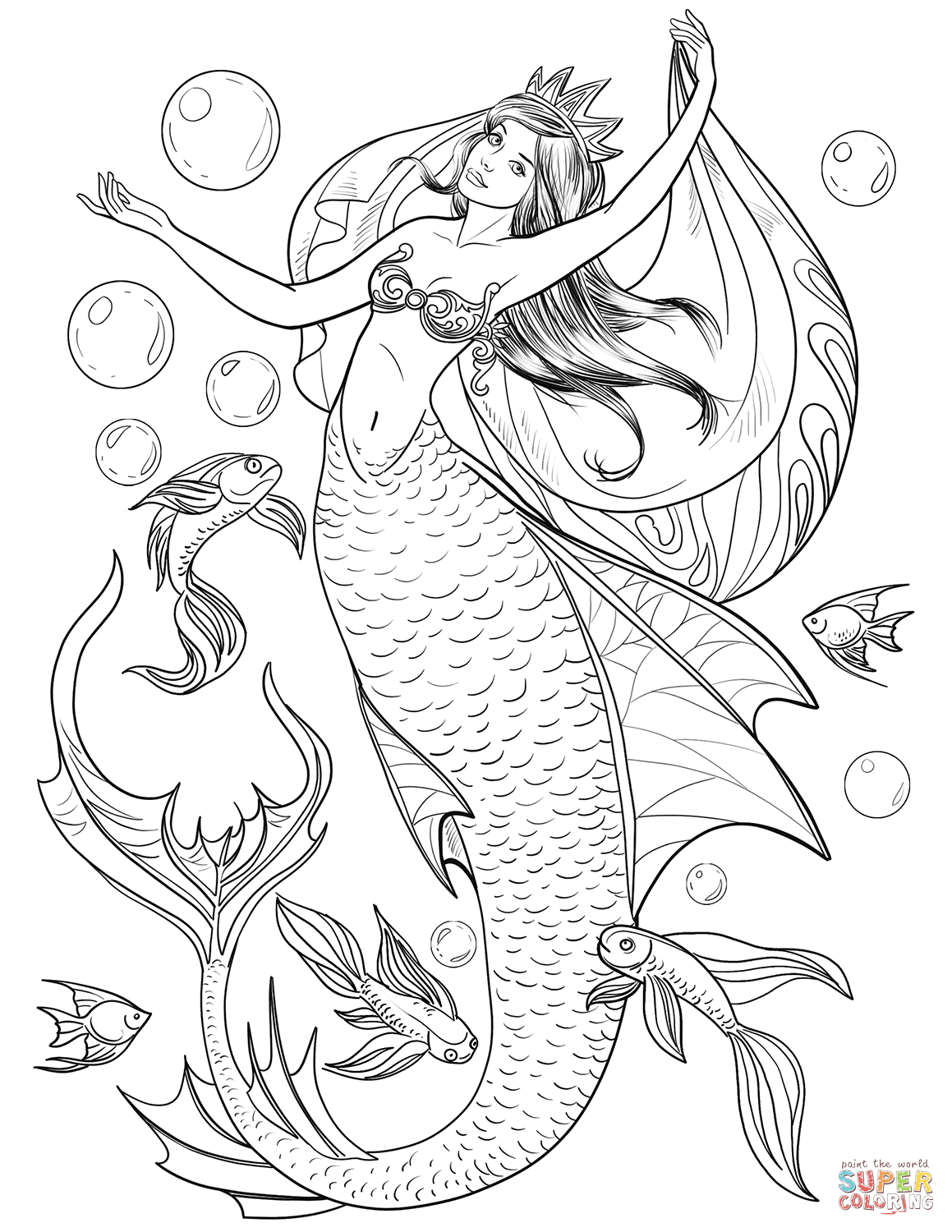 33 Adorable Barbie Mermaid Coloring Pages Free Printable 23