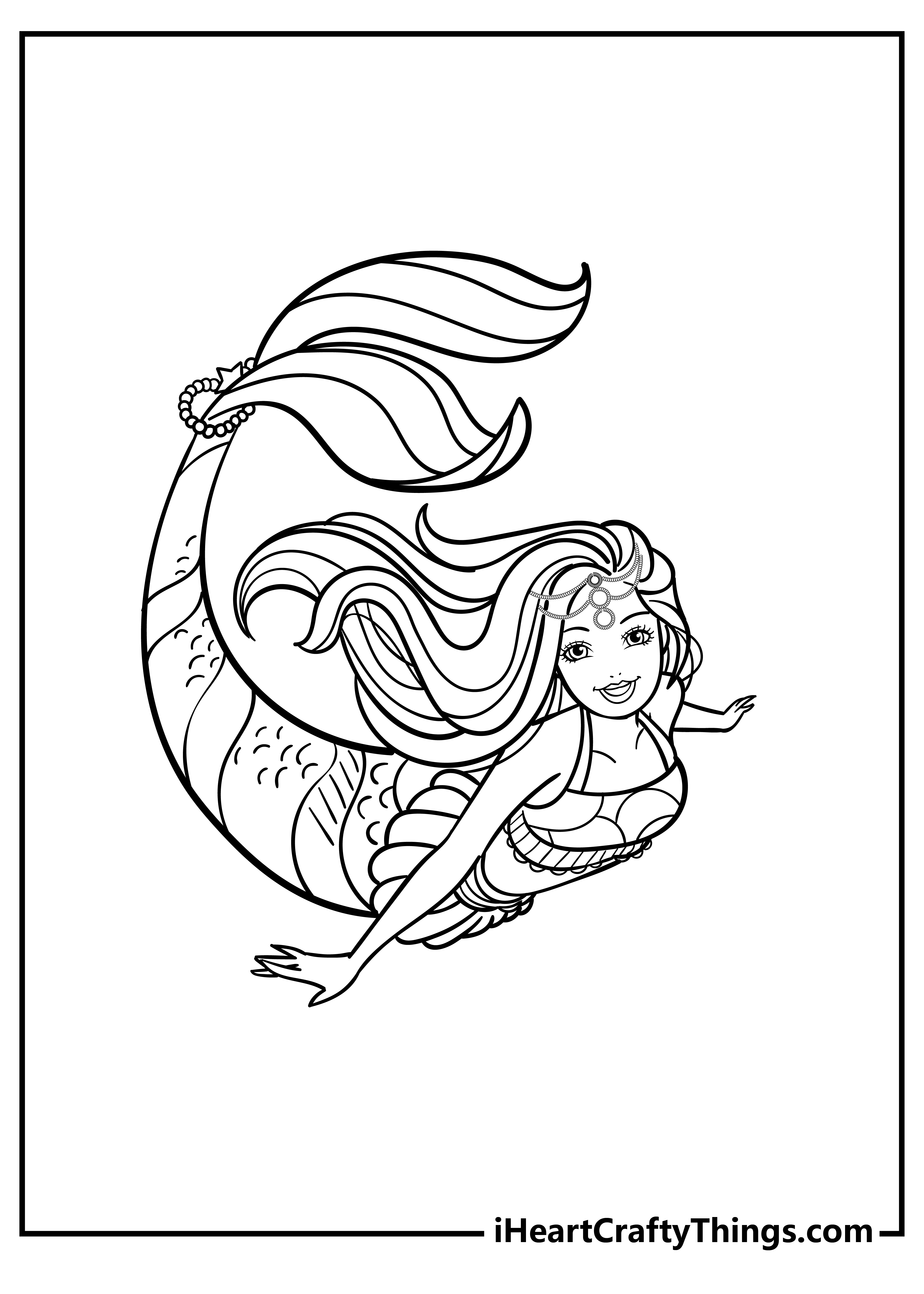 33 Adorable Barbie Mermaid Coloring Pages Free Printable 26