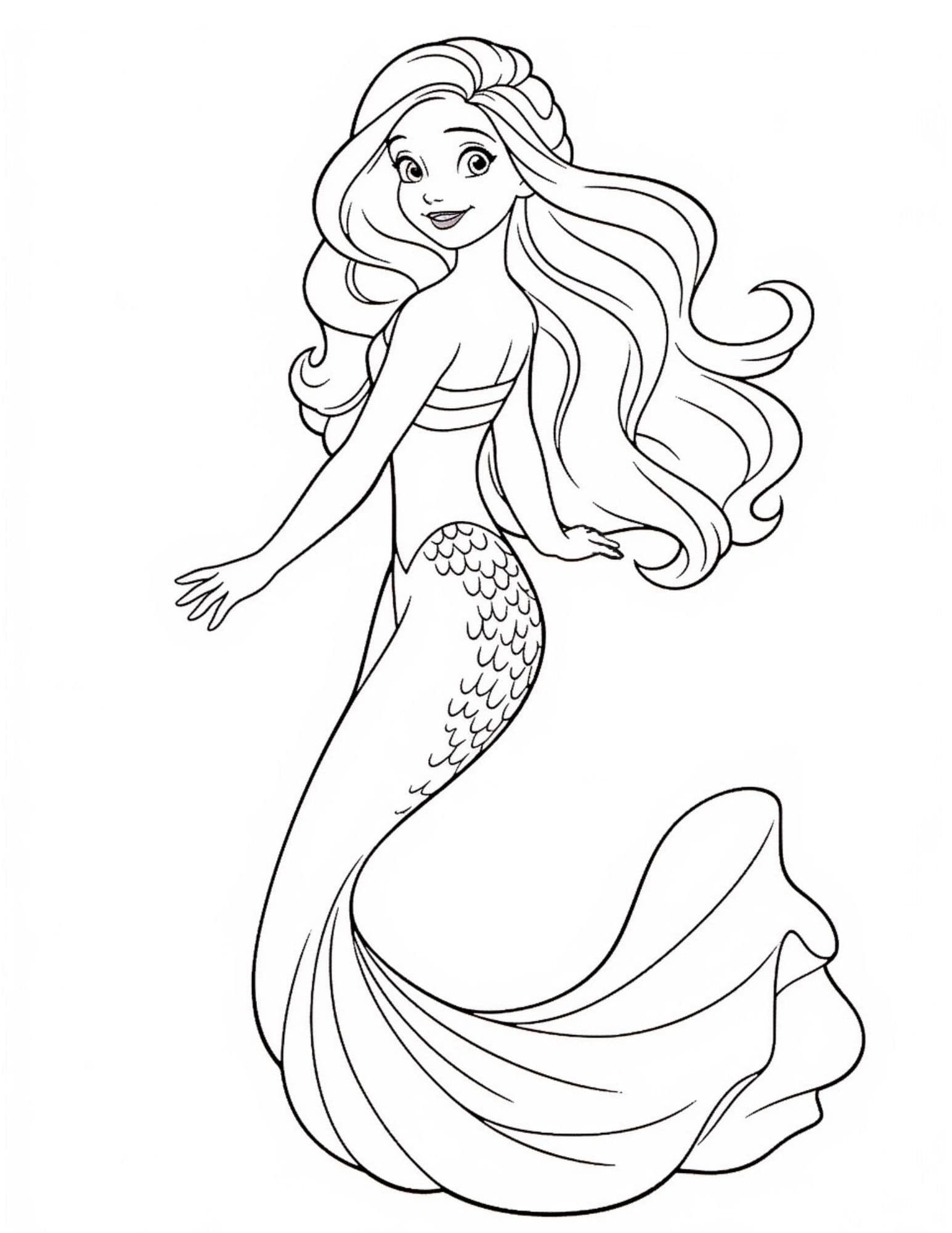 33 Adorable Barbie Mermaid Coloring Pages Free Printable 35