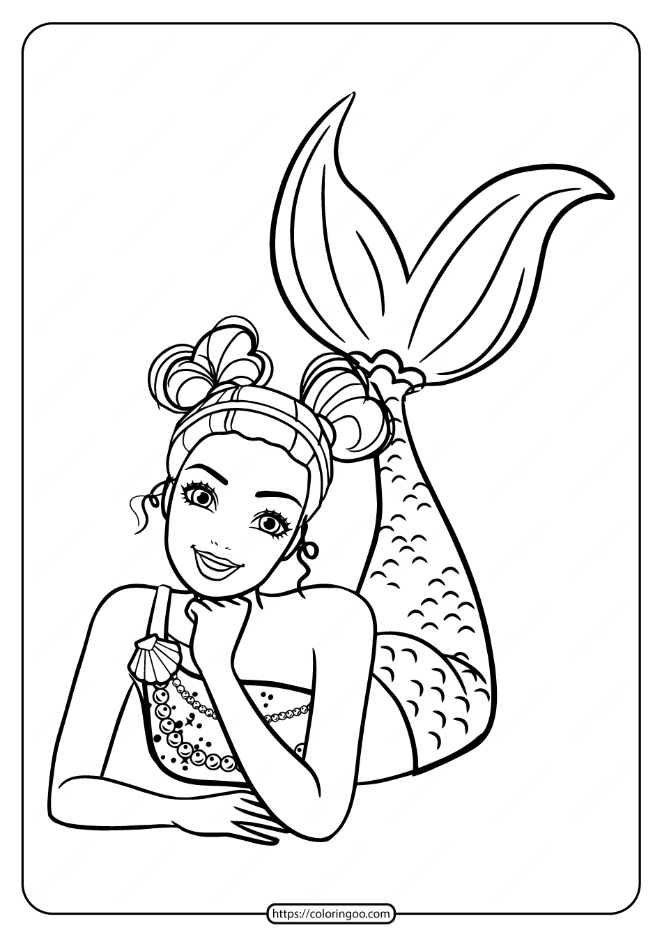 33 Adorable Barbie Mermaid Coloring Pages Free Printable 7