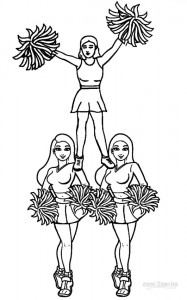 33 Cheerful Cheerleading Coloring Pages Printable 1