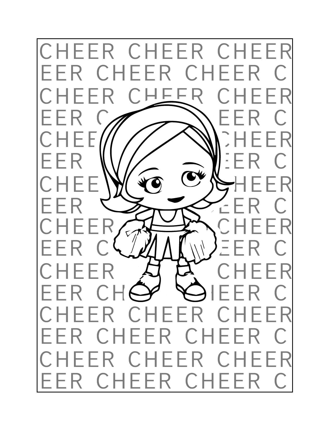 33 Cheerful Cheerleading Coloring Pages Printable 13