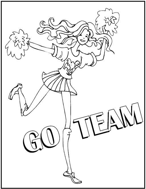 33 Cheerful Cheerleading Coloring Pages Printable 18