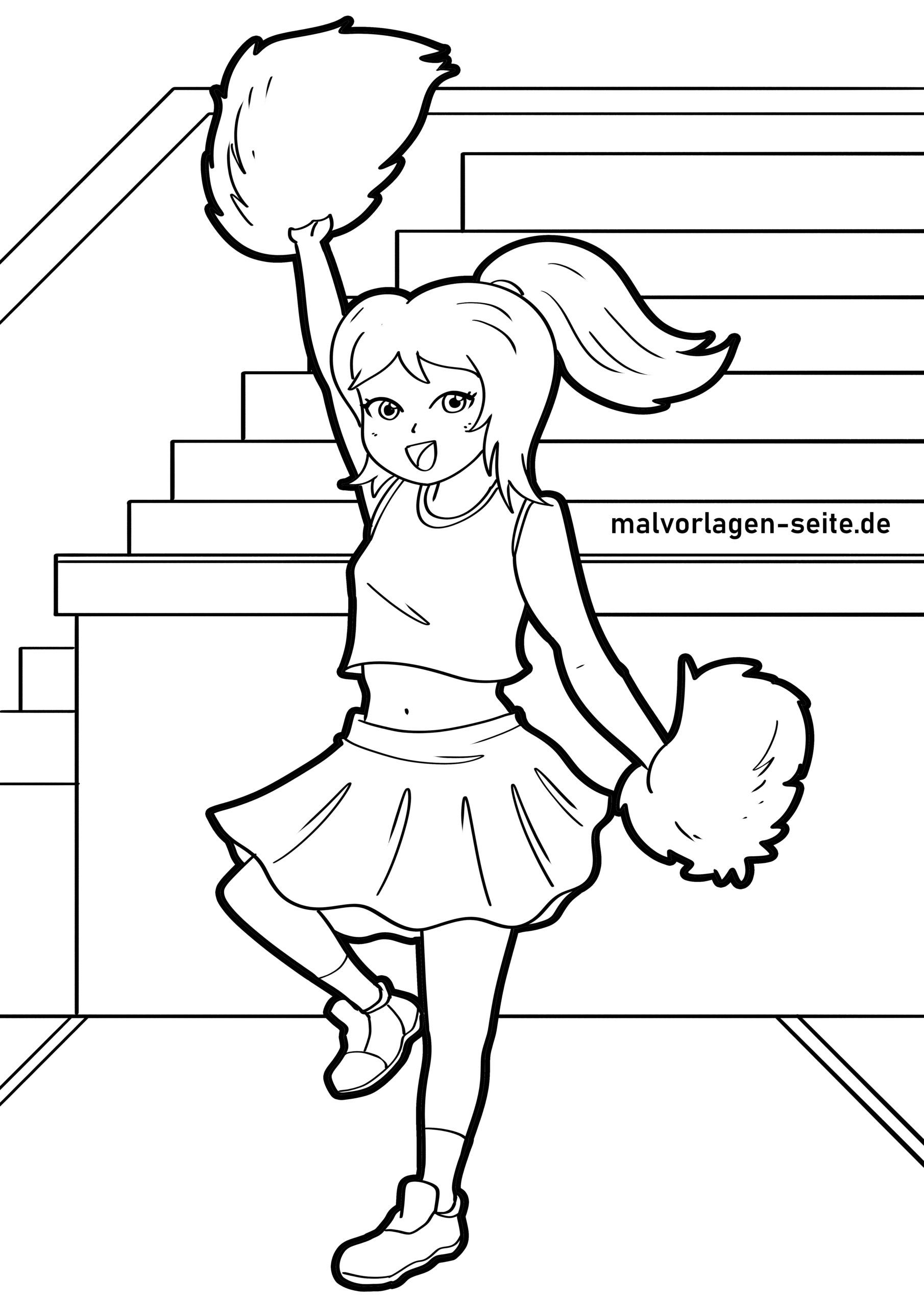 33 Cheerful Cheerleading Coloring Pages Printable 25