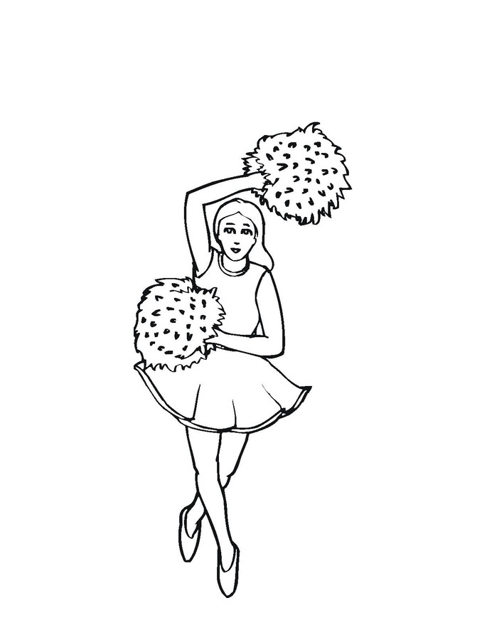 33 Cheerful Cheerleading Coloring Pages Printable 27