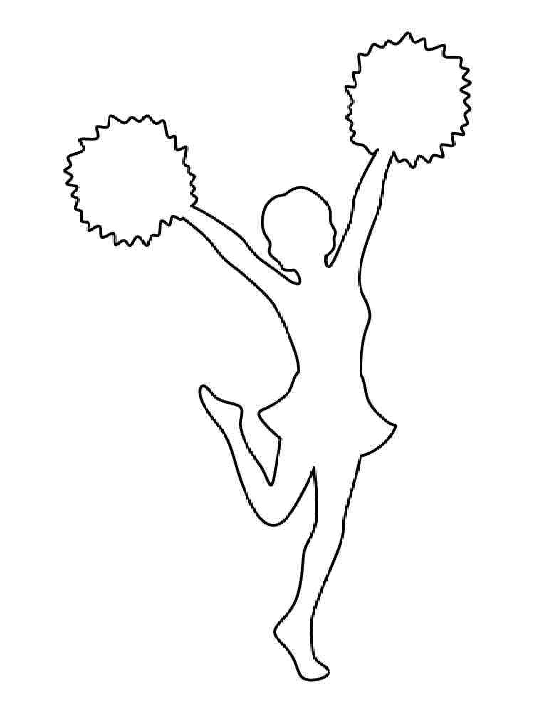 33 Cheerful Cheerleading Coloring Pages Printable 30