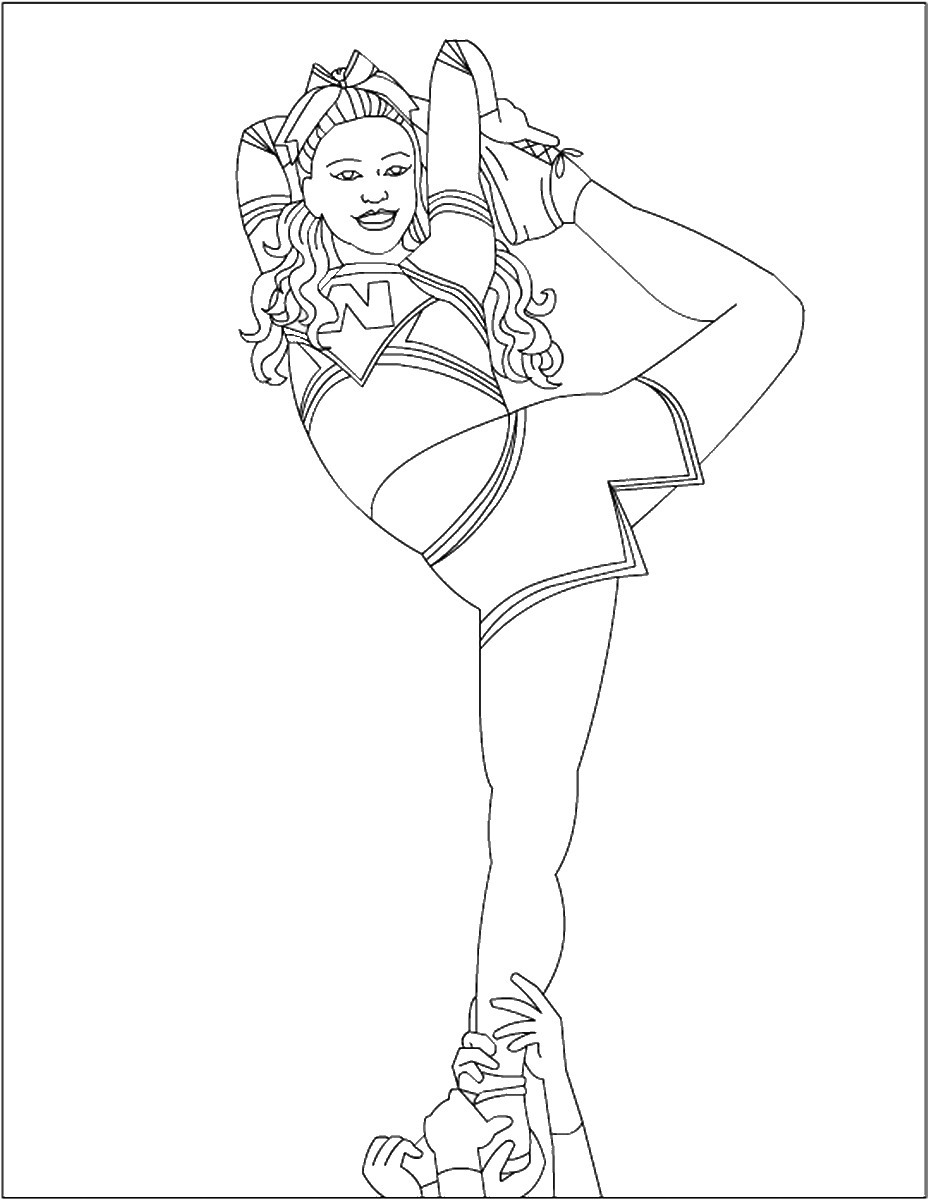 33 Cheerful Cheerleading Coloring Pages Printable 32