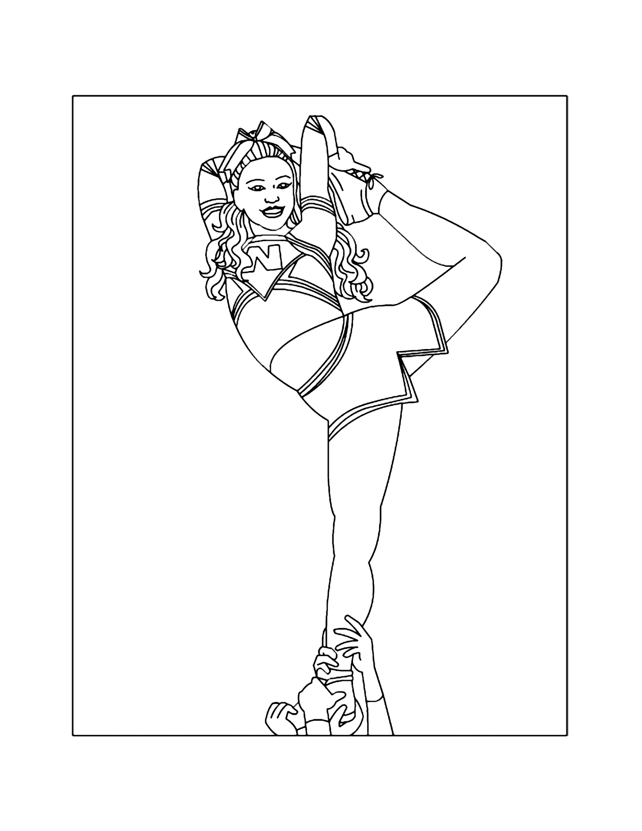 33 Cheerful Cheerleading Coloring Pages Printable 4