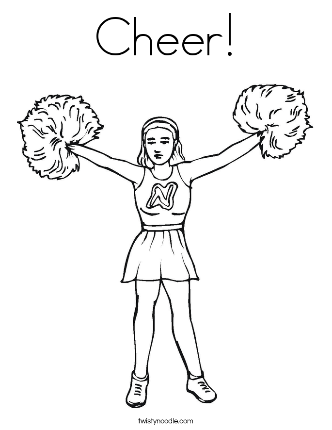 33 Cheerful Cheerleading Coloring Pages Printable 9