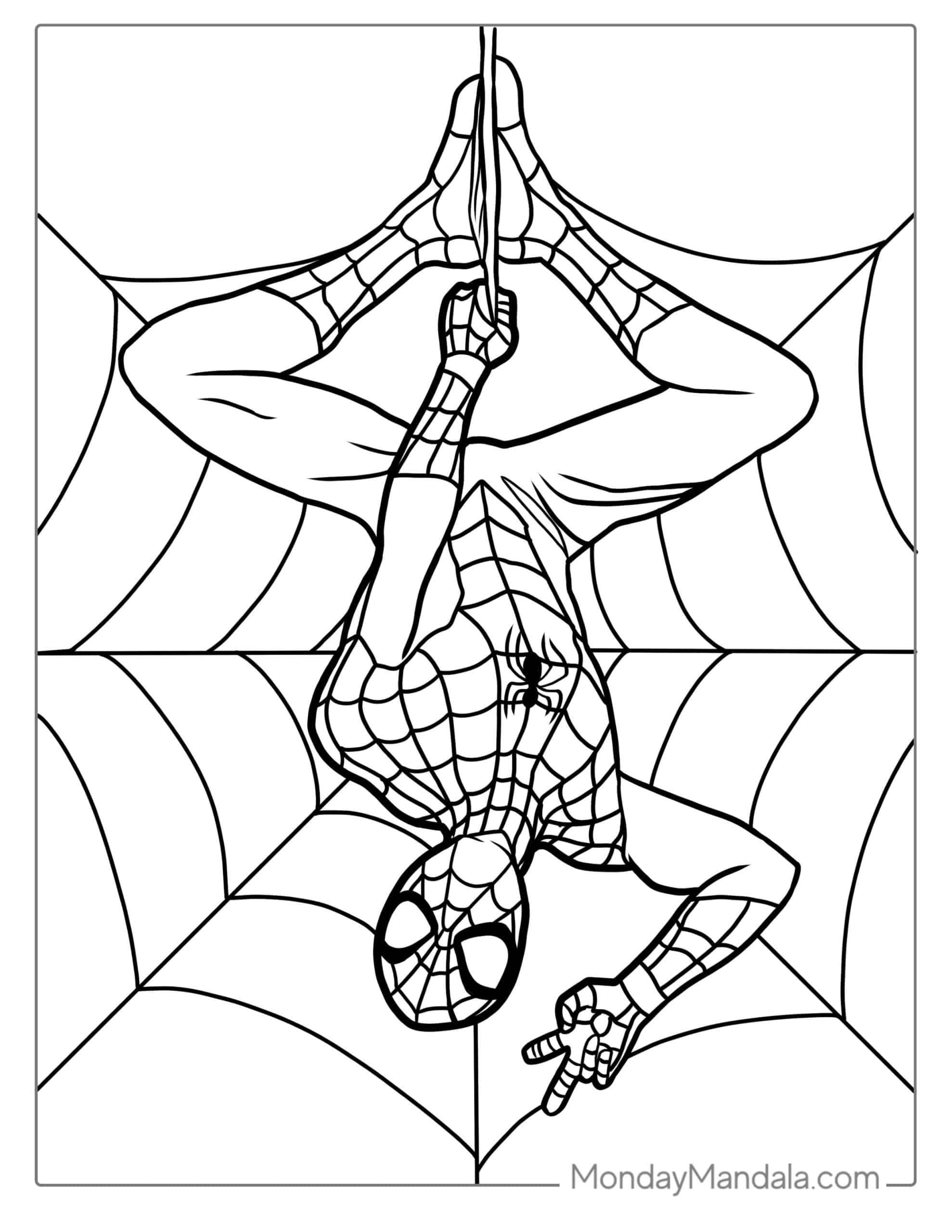 33 Christmas Spiderman Coloring Pages Printable 10