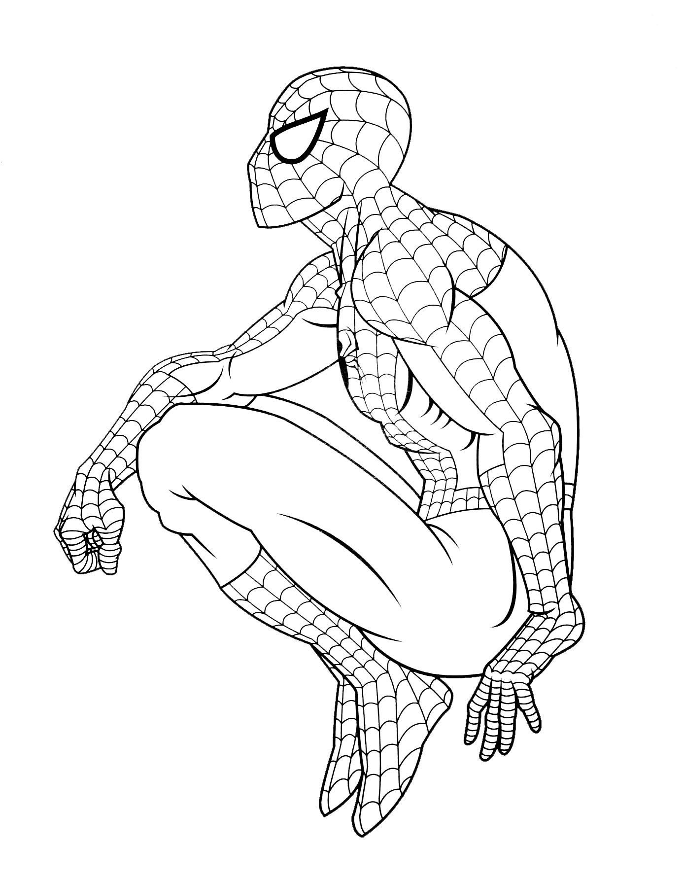 33 Christmas Spiderman Coloring Pages Printable 12