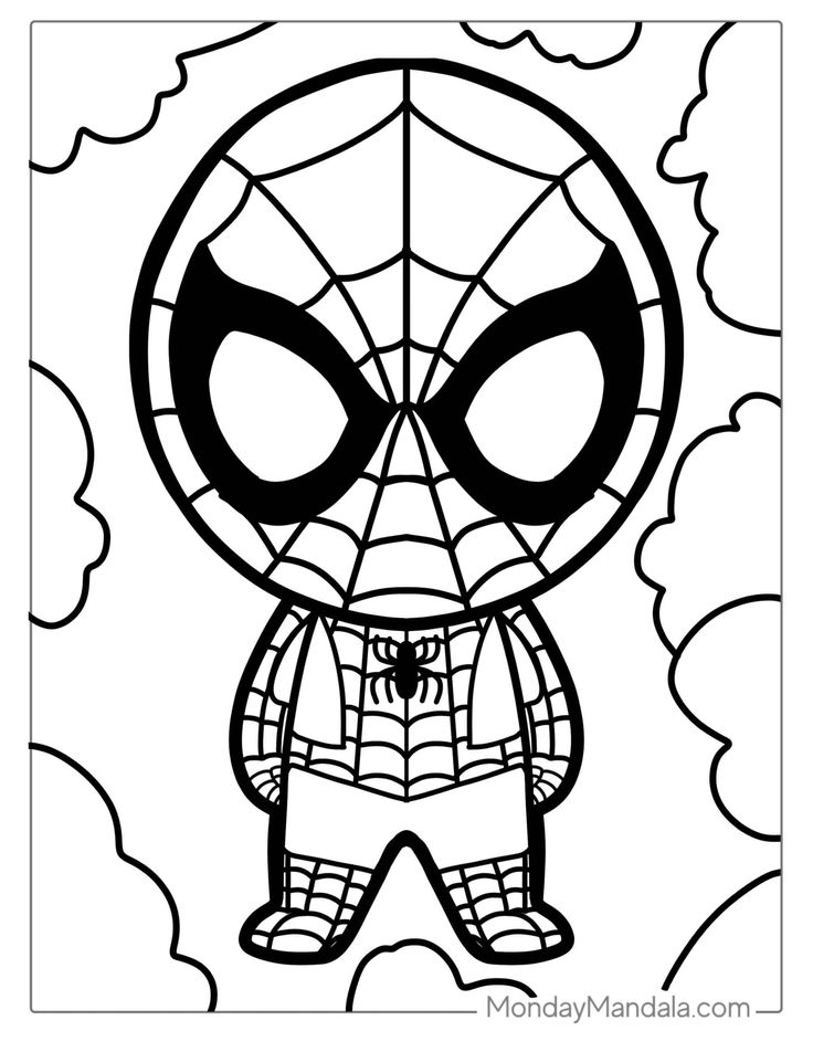 33 Christmas Spiderman Coloring Pages Printable 16